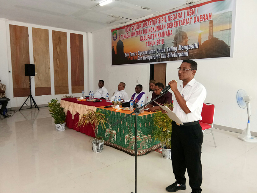 Salah Satu Foto Kegiatan Ucapan Syukur ASN lingkup Setda Kaimana