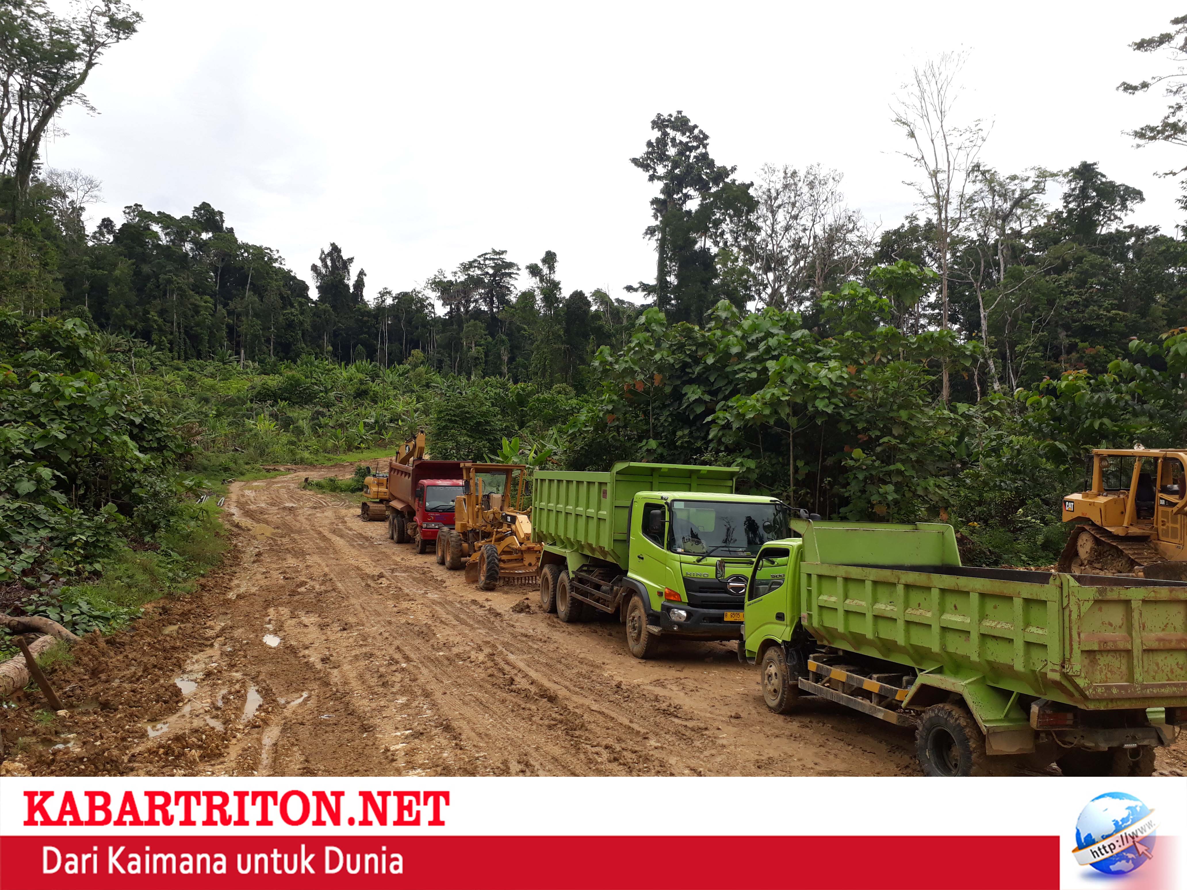 Wajah Ruas Jalan Avona-Yamor yang dibangun Dinas PUPR Kabupaten Kaimana