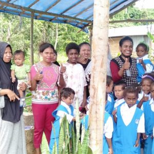 Wajah Ceria Para Peserta Didik TK dan SD Sowi Indah saat mulai Melaksanakan Kegiatan Belajar Mengajar Senin (14/2/20222) Pagi Tadi. (FOTO : ISTIMEWA)