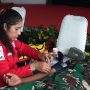 Sambut HUT PMI ke-81, Prajurit Yonif TP 864/NN Donor Darah
